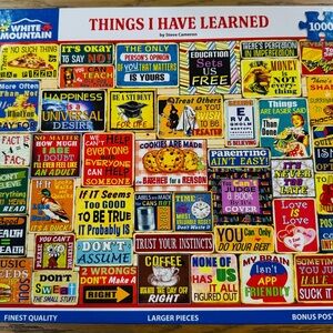 White Mountain “ Things I Have Learned” Puzzle